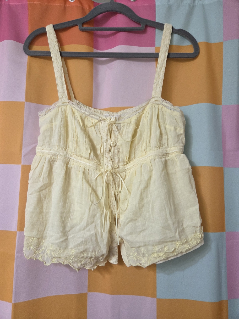 Junior's Light Yellow Camisole Top